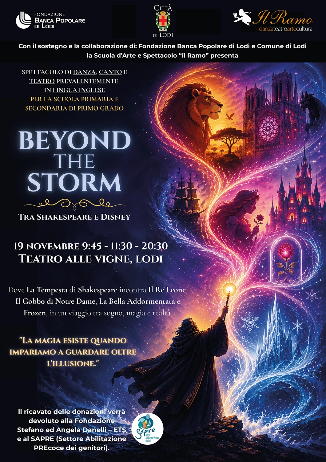 Beyond the Storm – Spettacolo per le Scuole – Sold Out